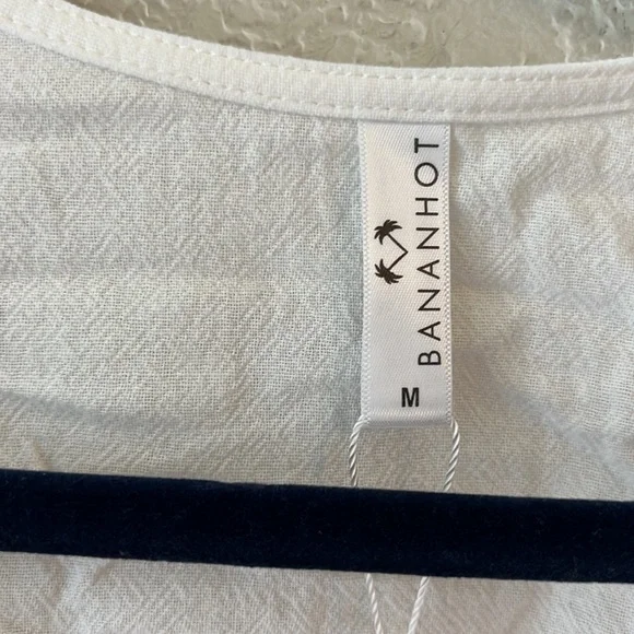 Bananhot X REVOLVE Tie Front Top in white - Picture 8 of 12